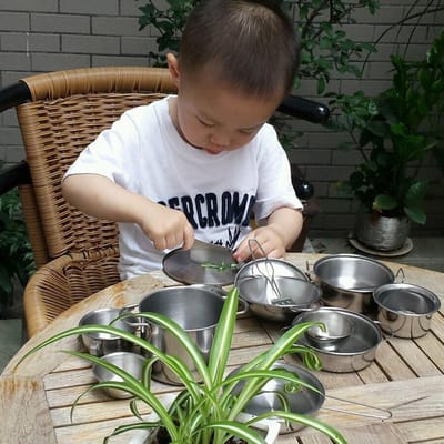 Keuken Speelgoed - Kinderservies Set - Leren en Spelen - Duurzaam Roestvrij Staal - 25 Stuks - Zilverkleurig