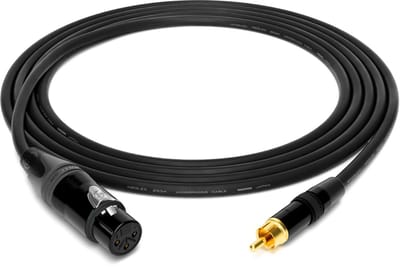 Studio Quad Balanskabel met Vergulde XLR naar RCA Connectoren 2 Meter