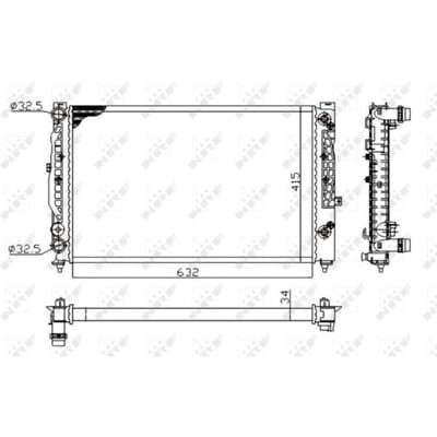 Radiator, motorkoeling Economy Class NRF 529504A