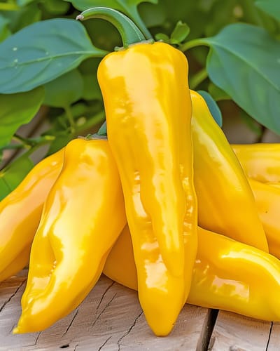 2 sets - Puntpaprika Zaden Ora Long Geel Capsicum Annuum Eenjarig