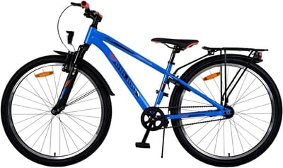 Kinderfiets - Jongensfiets - Fietsen naar school - Handrem en terugtraprem - 26 inch - Blauw