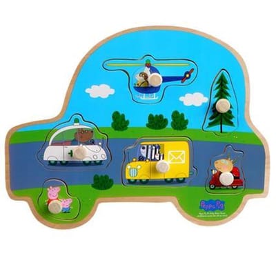 Peppa Pig - Wooden Peg Puzzle - Transport