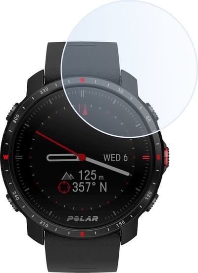 Screenprotector - Geschikt voor Polar Grit X Pro - Sterk & Shockproof - Tempered Glass - Gehard Glas - Beschermglas Screen Cover - Bescherm Protector voor Smartwatch
