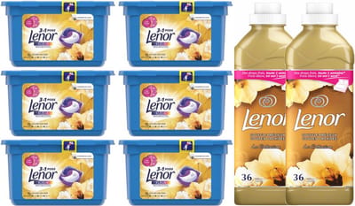 Lenor Gouden Orchidee Set 6x waspods - 2x wasverzachter