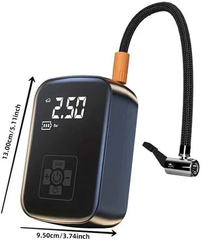 Casa Living Draadloze Luchtpomp - Luchtcompressor - Bandenpomp - 150PSI - Compact & Oplaadbaar - LED Verlichting - Digitaal Display