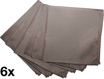 Wicotex - Servetten Polyester 40x40cm Taupe 6 stuks