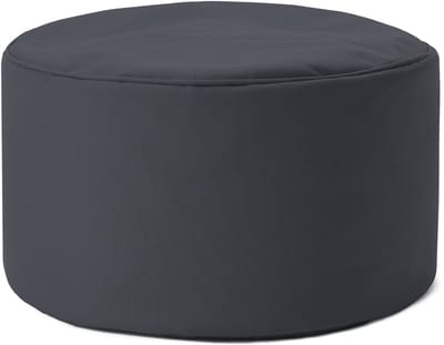 Lumaland Zitzak poef | Compacte zitzak met 3-in-1-functie: comfortabele poef, handig tafeltje en stijlvolle voetenbank voor binnen en buiten | Met flexibele EPS-vulling | Ø 25 x 45 cm