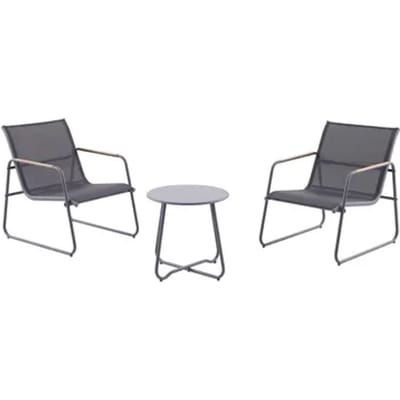 Central Park Bistroset Pylos - Staal - Zwart - 2-persoons - 73x57x76cm
