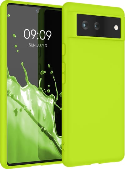 kwmobile telefoonhoesje geschikt voor Google Pixel 6 - Hoesje voor smartphone - Back cover in neon geel