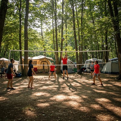 Volleybalnet - 9,5 x 1m - Volleybalnet zwembad - Recreatief - 100mm maas - Inclusief stokken - Zwart