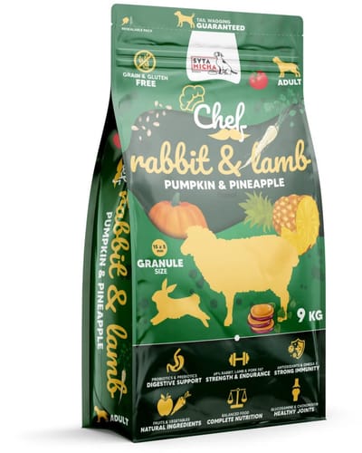 Syta Micha - Droogvoer voor Honden - Konijn en Lam - Pompoen en Ananas - 9kg