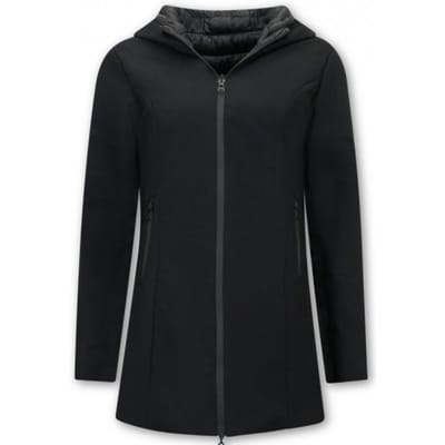Winterjas Dames - Dames Jas - Winterjas Dames Volwassen - Winterjas Dames Gewatteerd - Slim Fit - Double Face - 639 - Zwart