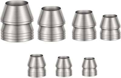 Hamersteel Wiggen - Reparatie Onderdelen - Gereedschap Versterken - Set van 7 Maten - Tot 19 mm Diameter - Zilverkleurig