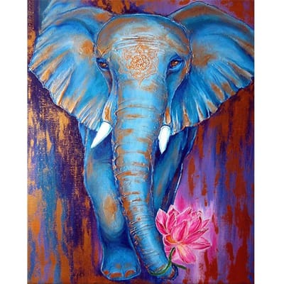 5D DIY diamantschilderij olifant diamant geborduurd kruissteek strassmozaïek 20X30CM