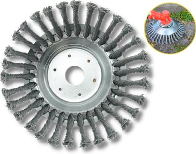 Onkruidborstel voor bosmaaier | 20 cm staalborstel | Universele Onkruidborstel Onkruidverwijderaar - Voegenborstel - Grastrimmer