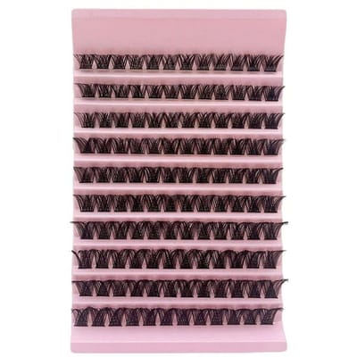 1 Doos Cluster Wimpels 8-16mm Luchtige Individuele Wimpels Natuurlijke Look Wimpels D Krul Pluizige Cluster Wimpels DIY Wimperverlenging Wimper Clusters Nep Wimpels gray