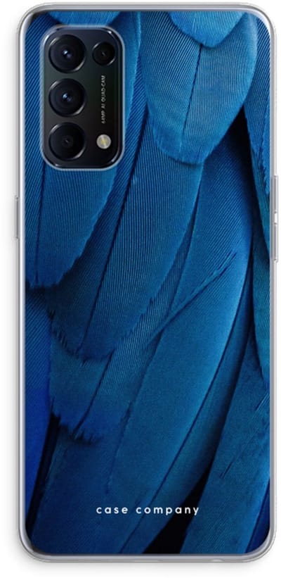 Case Company® - Hoesje geschikt voor Oppo Find X3 Lite hoesje - Pauw - Soft Cover Telefoonhoesje - Bescherming aan alle Kanten en Schermrand