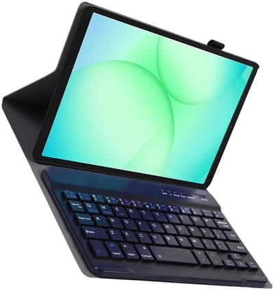 Hoes Geschikt voor Samsung Galaxy Tab A11 - Toetsenbord Case - Keyboard Book Cover - Hoesje - Goud