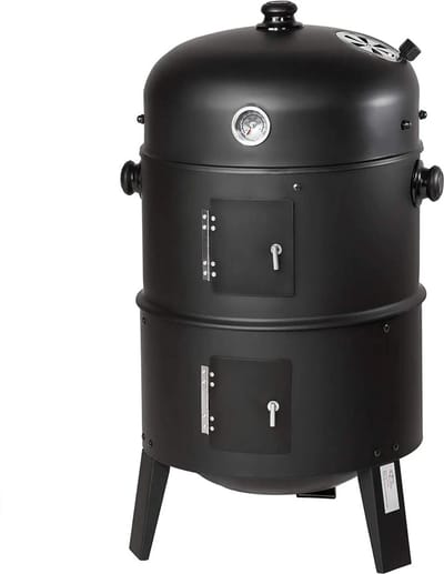 Mercadome® Barbecue - Bbq houtskool - Barbeque - Bbq thermometer - 3-in-1 - 80cm hoog - Zwart