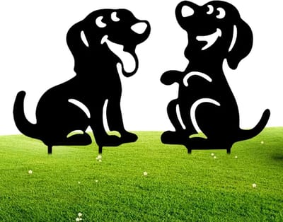 Decoratieve Tuinpalen voor Puppy-Thema, Acryl Tuinversiering voor Buiten, Perfecte Accessoires voor Hondenliefhebbers en Tuinliefhebbers