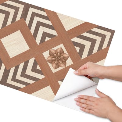 Coloray Meubel Wrap Folie - Bruin Meubelfolie - 50x100 cm - Decoratiefolie Rustieke tegels - Meubel Wrap Folie - Rustiek Meubelfolie - Plakfolie Meubels - Keuken decoratie - Achtergronden en patronen
