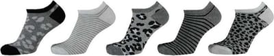 iN ControL 5pack sneakersokken met luipaardprint - maat 27/30