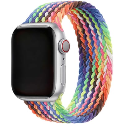 2+1 | Apple Watch Bandje Onyx - Gevlochten - Solo - Nylon - Pride Edition 2024