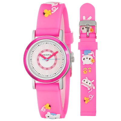 Prisma Kinderhorloge "Isabel" met Extra Silicone Bandje - 28mm