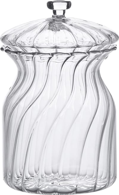 Clayre & Eef Voorraadpot Deksel Ø 9x15 cm Glas