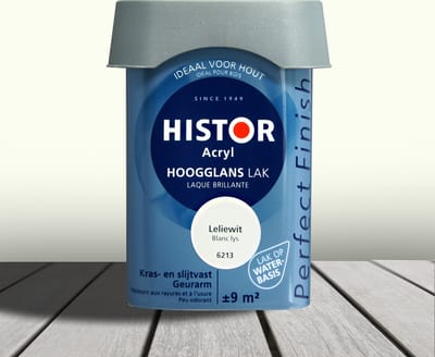 Histor Perfect Finish Lak Acryl Hoogglans 0,75 liter - Leliewit