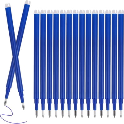16 Stuks Vervangingen voor Uitwisbare Pennen, 0.7mm Blauw, Ideaal voor Kantoor en School, Soepele Schrijfervaring met Uitwisbare Inkt
