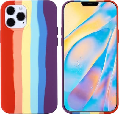Peachy Rainbow Pride siliconen hoesje geschikt voor iPhone 11 Pro - pastel