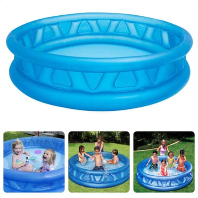 Opblaasbaar Zwembad voor Kinderen - 790L - Opblaasbad - Zwembad Opblaasbaar - 188cm x 46cm - 3 Luchtkamers - Uitloopventiel - Kinderbad