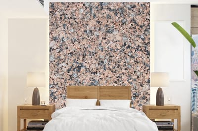 Behang - Fotobehang Graniet - Steen - Patroon - Design - Bruin - Grijs - Breedte 165 cm x hoogte 220 cm