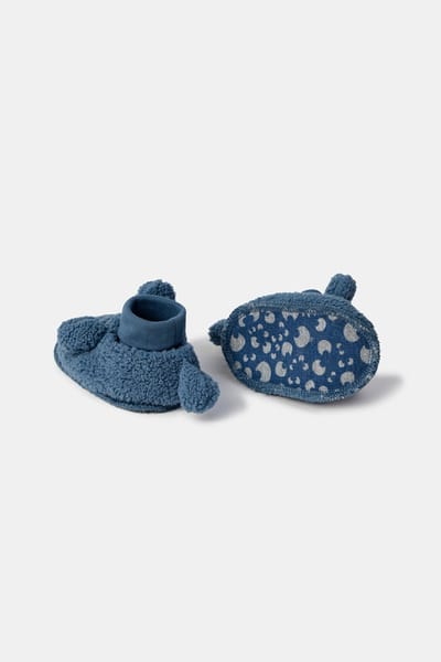 Woody pantoffels - blauwgrijs - 252-10-BBO-M/189 - maat 6mnd/12mnd