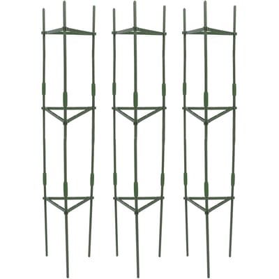 3 stuks tomatenrekken, driehoekig, zwaar uitgevoerd, voor tomatenplanten, plantensteunen, klimrek voor de tuin. 120cm / 47.2in