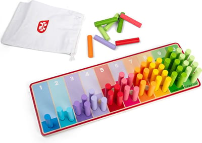 BigJigs educatief speelgoed - kleurrijke telstokjes houten spel.