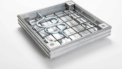 Rosco Betegelingsdeksel BAR - Carodex Vloerluik - 300 x 300 x 50 mm