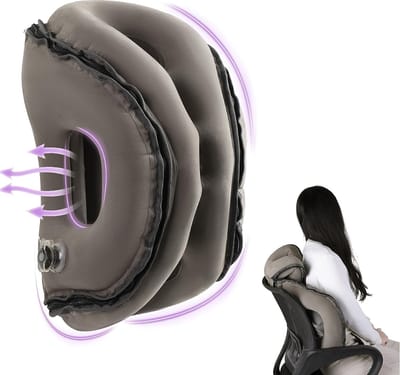 Bovista Reiskussen Vliegtuig - Nekkussen - Neck Pillow - Travel Pillow - Kampeer Kussen - Grijs
