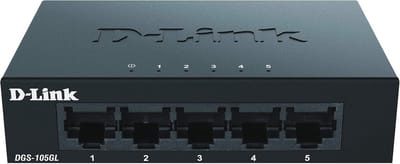 5-Poorten Gigabit Switch - Onbeheerd, Schakelaars voor Thuis en Kantoor, Plug & Play, Compact en Energiezuinig