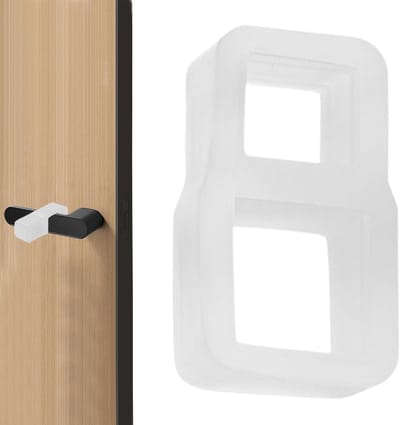 Deurstopper - Muur beschermer - Stil slapen - Zachte demping - 5x3x3 cm - Transparant