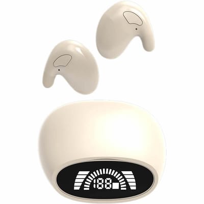De Beste Gadgets Slaap Oordopjes Bluetooth – Draadloze Sleep Earbuds – Ultra Dun & Comfortabel – Kleine oordopjes - Kleine Oortjes - Voor Zijslapers – Noise Reduction – Waterbestendig - MD - Wit