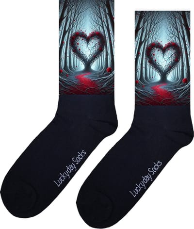 Harten boom - Opkikkertje - Bos - Grappige sokken - Valentijn cadeau - Verjaardag cadeau - Liefde - Grappige sokken - Leuke sokken - Vrolijke sokken - Kerst sokken - Vaderdag - Moederdag - Socks maken Happy - 37-44