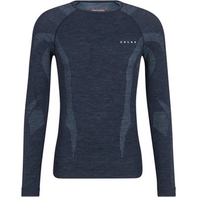 FALKE Wool-Tech Longsleeve sneldrogend wol functioneel functioneel shirt met lange mouwen heren blauw - maat S