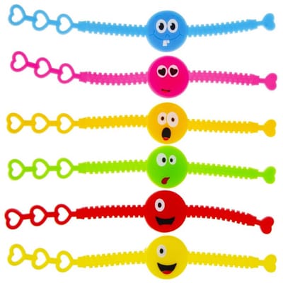 LG-Imports Bracelet Smile Face Color set of 12pcs.