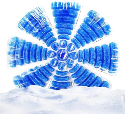 Hard Hat Ice Pack Insert, Koelhelm Liner Pad, Herbruikbare Gel Head Cooler, Kalmerende Koorts en Verlichting, Flexibel Koud Kompres, voor Bouw Rijden Buitenwerk, 120 g Blauw
