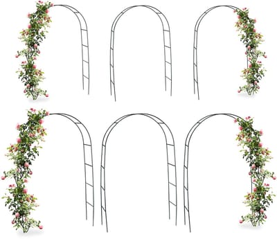 6 x rozenboog - tuinboog - obelisk - pergola - klimop - rankhulp - rozen boog