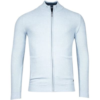 Baileys Vest Cardigan Zip Allover Structure Soft Blue / male