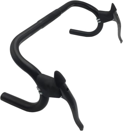 Lichte Aluminium Remhendel voor Fietsen, Geschikt voor Mountainbikes en Racefietsen, 22.2-23.8mm Compatibel (Zwart/Wit)