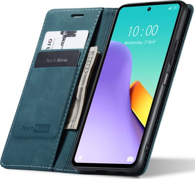 Hoesje geschikt voor Xiaomi Redmi 12 - Book Case Leer Slimline Blauw